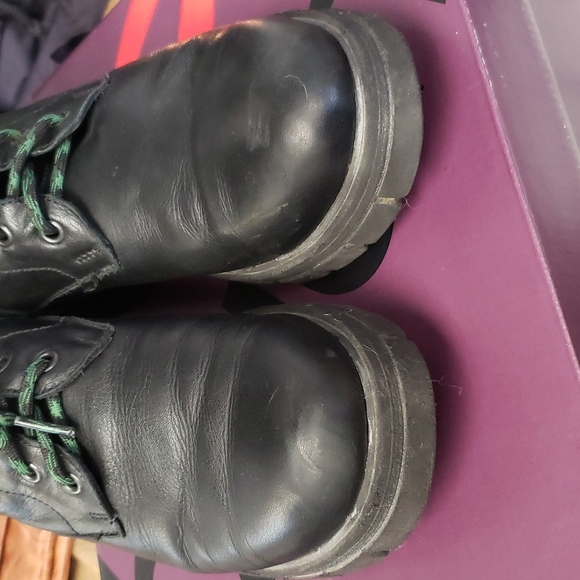 Bueno Rage Black Combat Boots, Genuine Leather, Size 39 - Picture 4 of 8